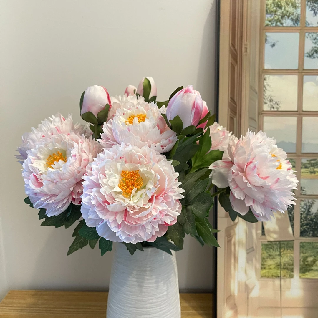 仿真花重瓣芍药花家居客厅餐桌摆放