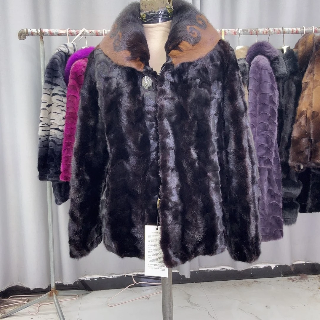 水貂拼貂真皮真毛
