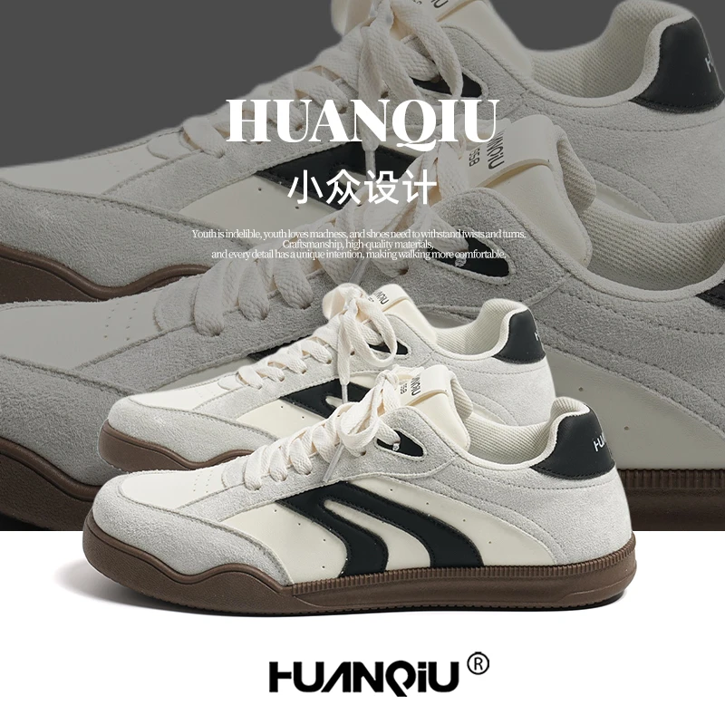 环球厚底增高德训鞋男款2025春秋新款时尚轻便休闲百搭时尚板鞋