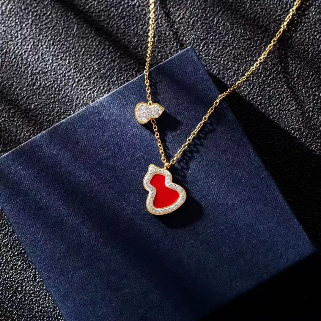 镀18k 项链  时尚 XL052 葫芦项链