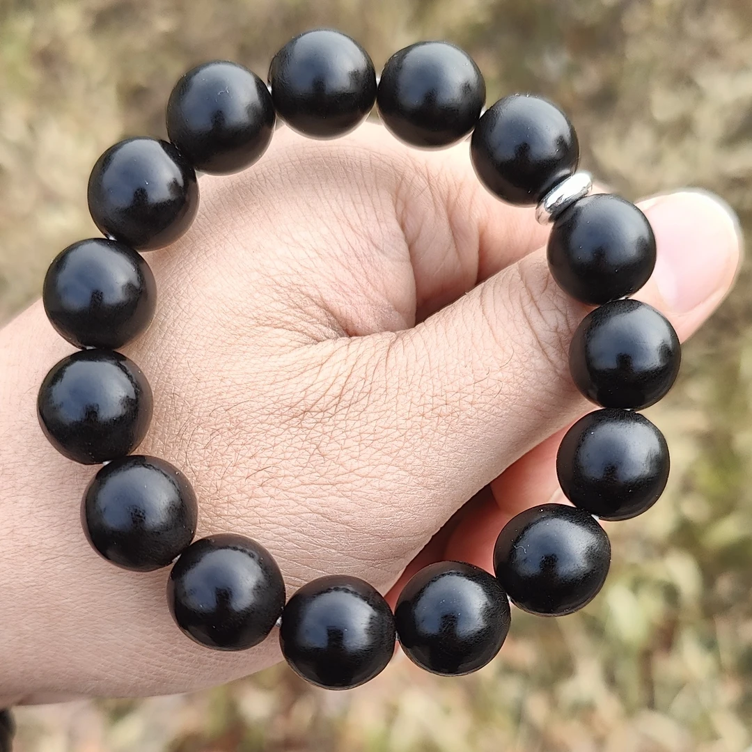 毕业级 三边同尺 头货近正圆原皮原桩无患子手串单圈 无修无打磨