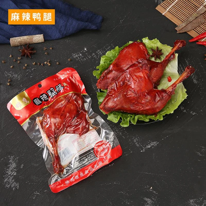 雄鹰150克香辣大鸭腿即食熟食酱香鸭边腿肉类手撕小吃卤味特产