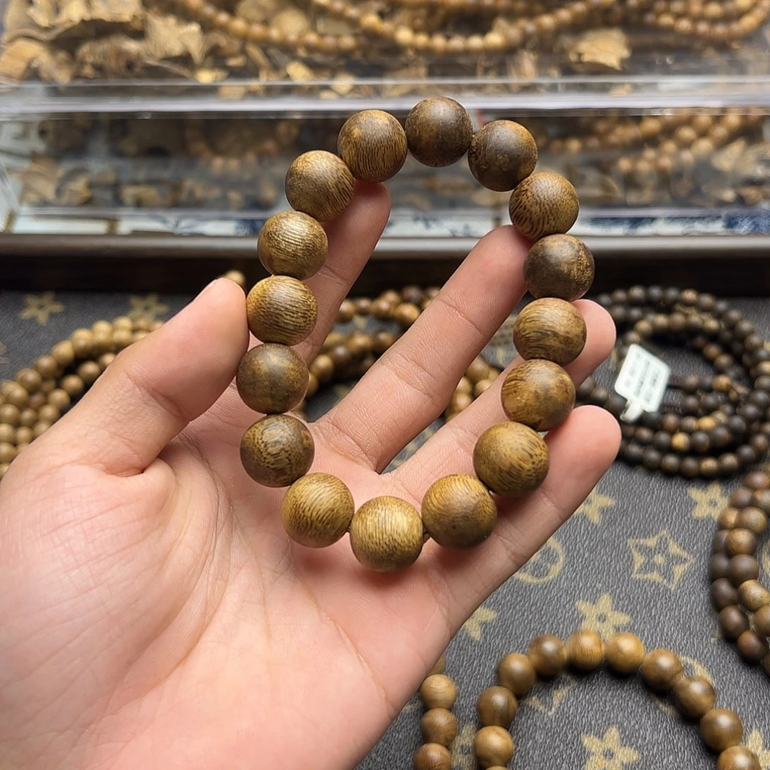 沉香碎屑沉香金沙叶1.4/15克圆珠单圈