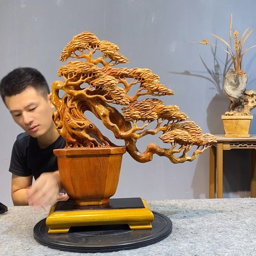 柏木木雕工艺品摆件