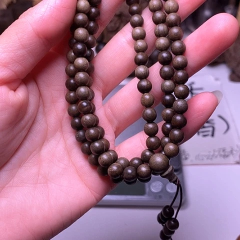 檀香木手串/手链檀香阴沉0.6/108多圈顺纹