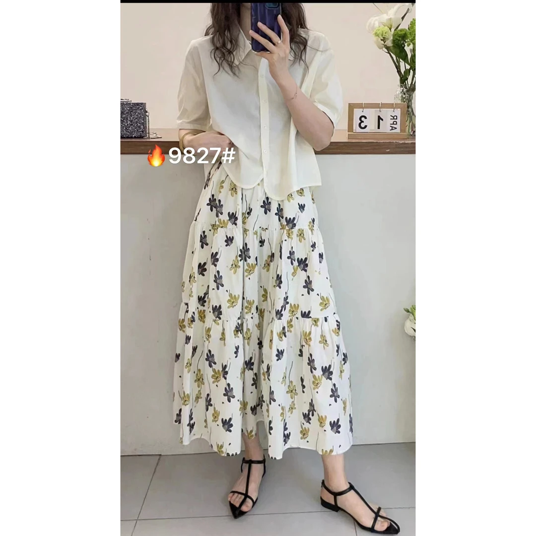 9827三色百搭半裙