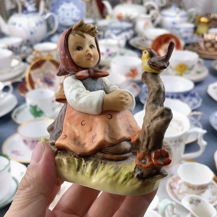 中古海外欧瓷盘盘子小房子