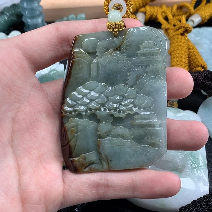 翡翠未镶嵌颈饰天然保真a货