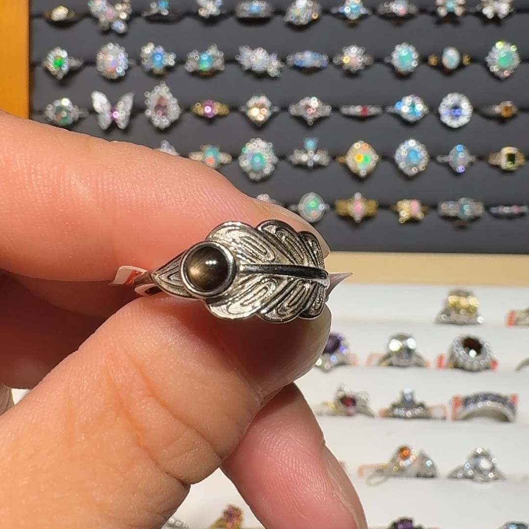 欧泊银S925镶嵌戒指戒指