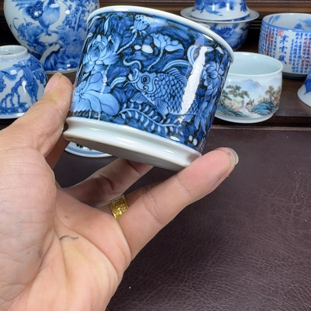 V***y瓷片当代景德镇陶瓷手绘茶具