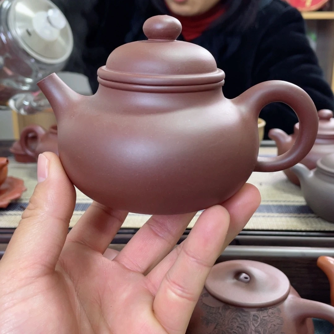 紫砂茶壶容天底槽青