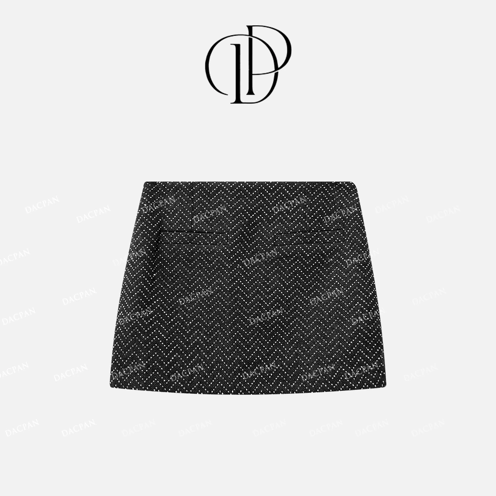 DACPAN-“夜色星纱”满天星烫钻短裙 有安全裤2024/盼•PP 68639