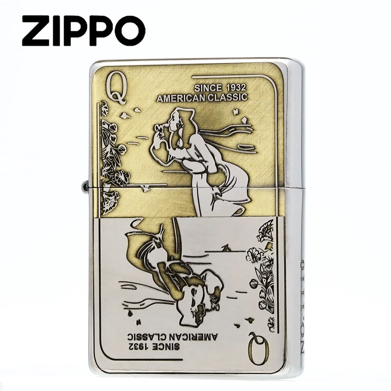 ZIPPO打火机/金冰双色【1937风女】扑克牌打火机DY9920DK【达人专属】