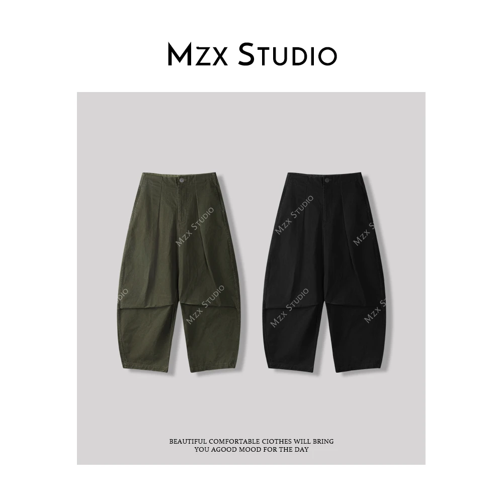 MZX 秋季九分全棉洗水阔腿休闲裤KZ6925-X