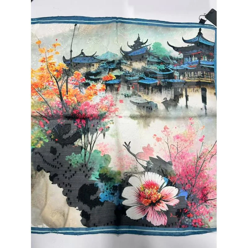 X005 隐世桃源剪花  围巾方巾70*70左右