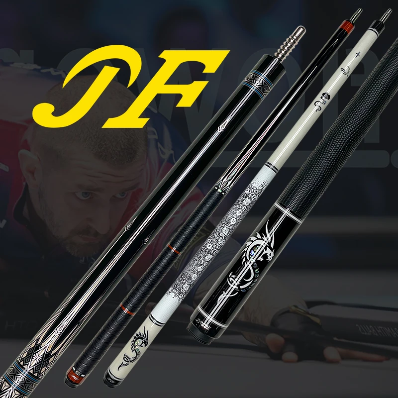 JF台球杆虎牙亮剑jf毒刺九球杆中式黑八大头杆黑科技台球杆正品