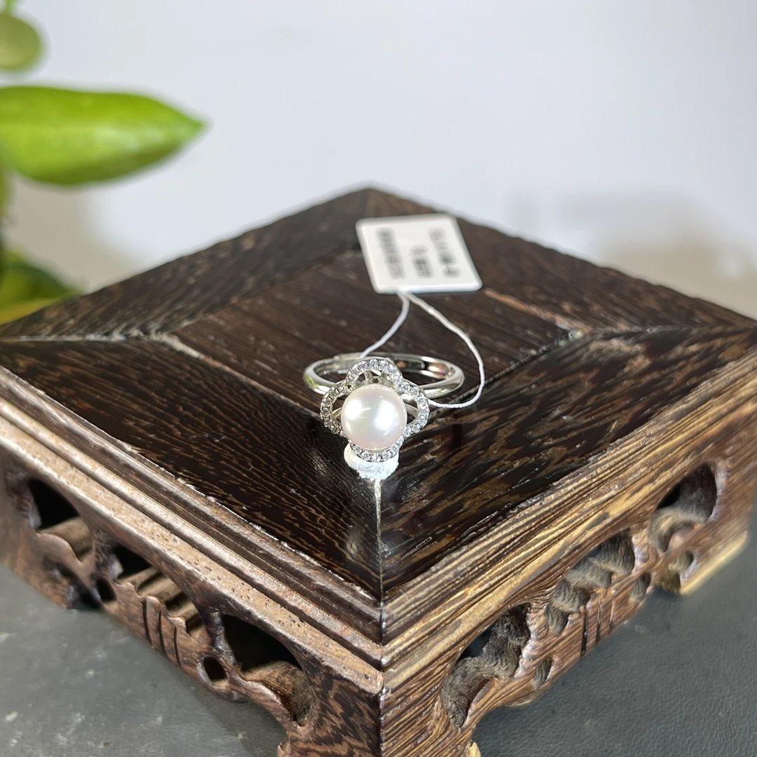 JXSZB12-016   s925镶嵌海水珍珠戒指