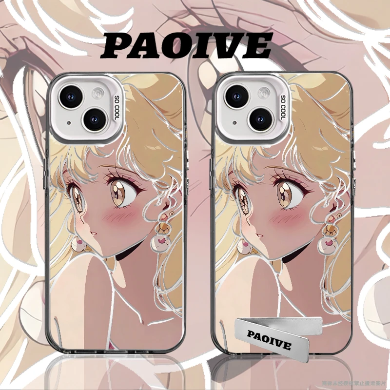 美少女战士创意适用苹果华为vivoiPhone小米三星防摔彩银手机壳