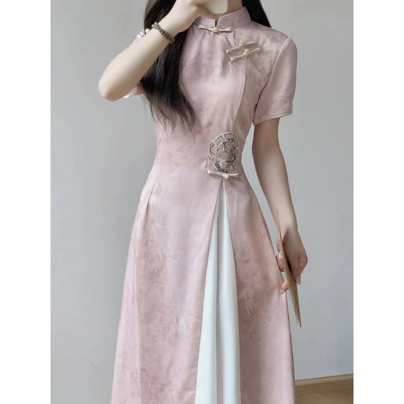 【有里布】2025新款新中式少女年轻款改良国风气质日常连衣裙D0903