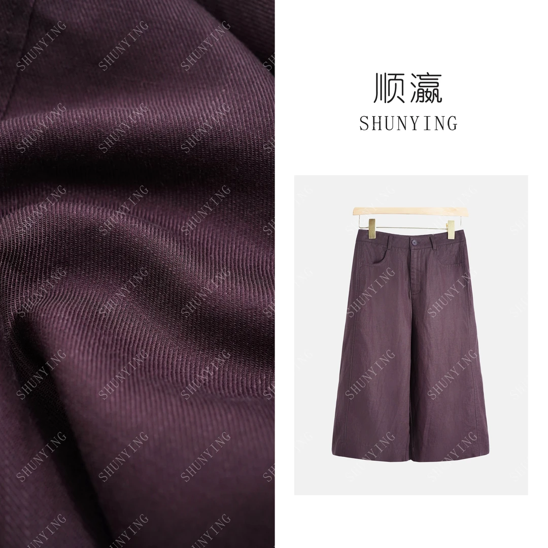 【仟娜】好穿显瘦！简约舒适感高腰时尚百搭七分休闲裤SY72XXK3163