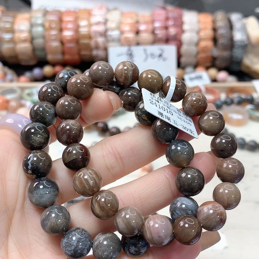 硅化珊瑚（珊瑚玉）手链未镶嵌你****吗194