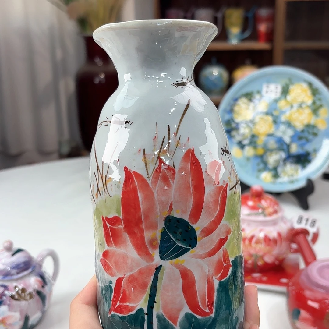 景德镇手绘高温釉下彩陶瓷茶具