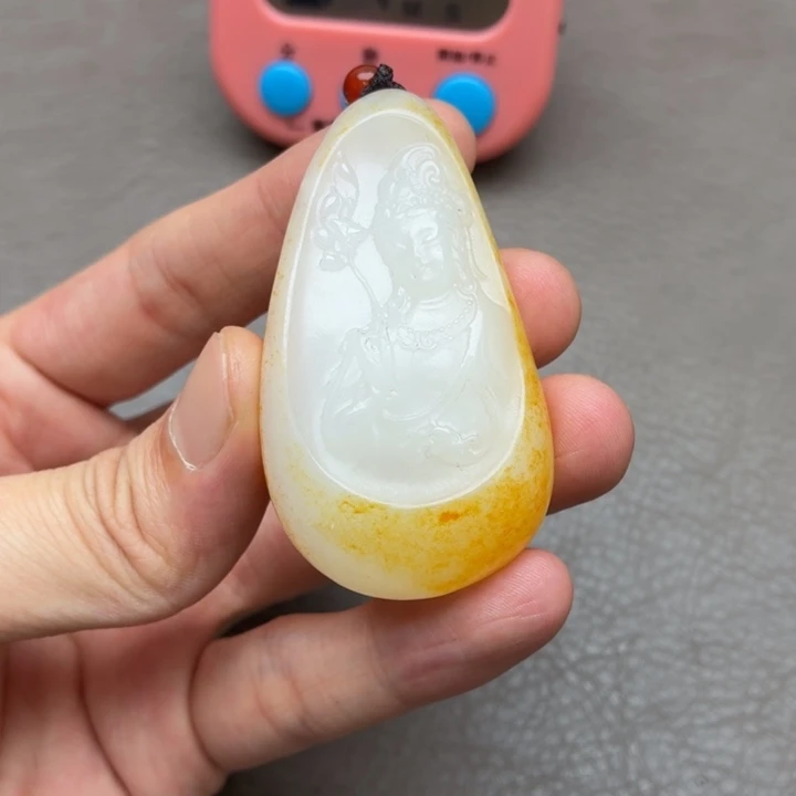 方***也和田玉未镶嵌挂件