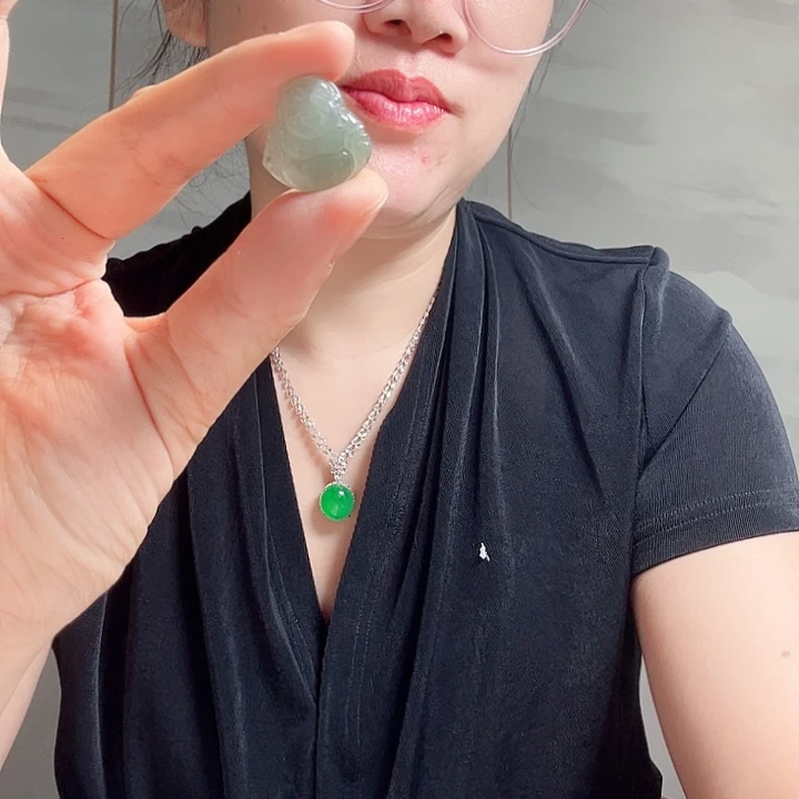 翡翠未镶嵌颈饰晶*天然缅甸翡翠吊坠