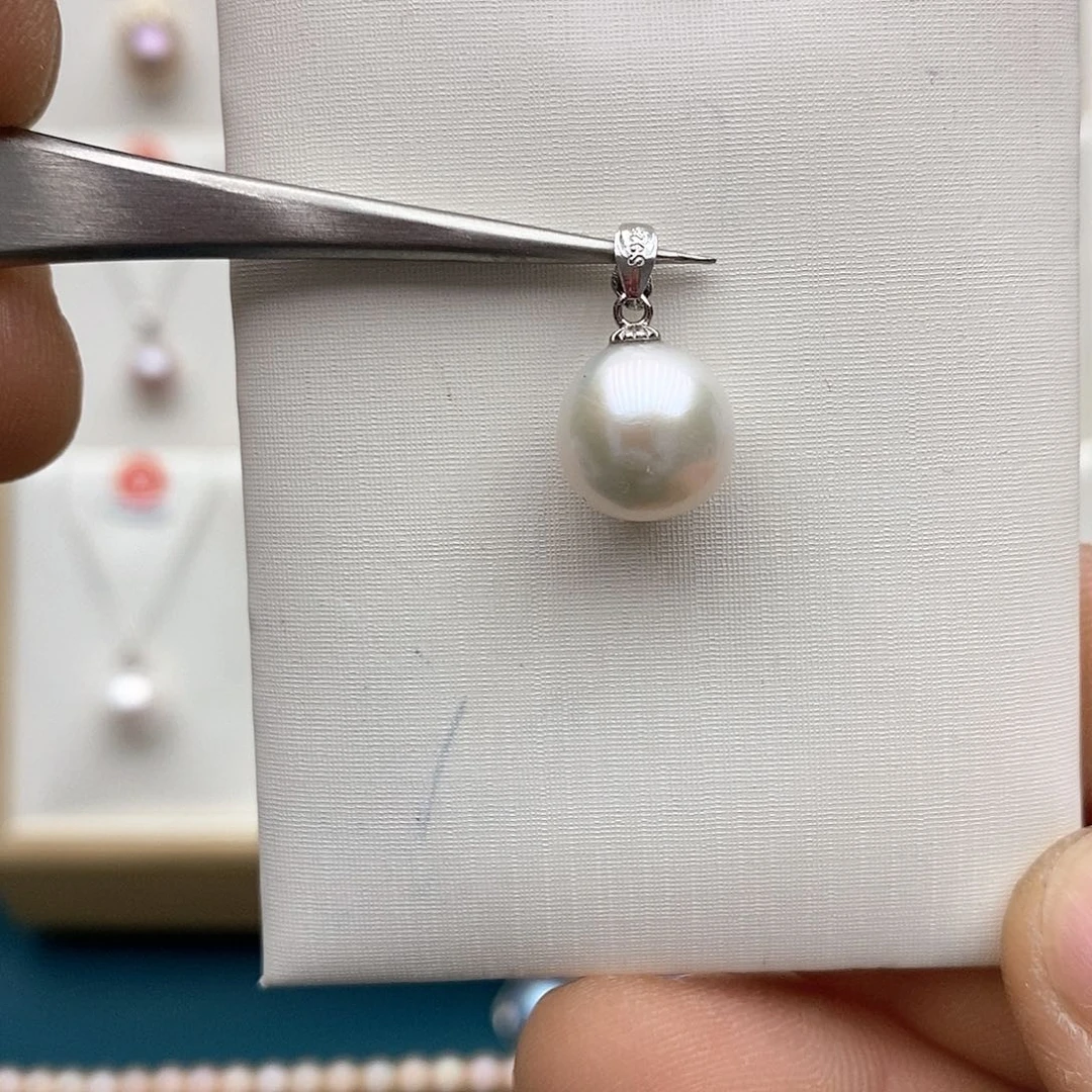 淡水珍珠颈饰银S925镶嵌