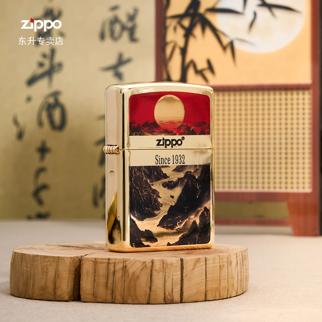 ZIPPO/之宝打火机 鸿运当头镀金起源经典送男士送情人节礼物 DYJ1