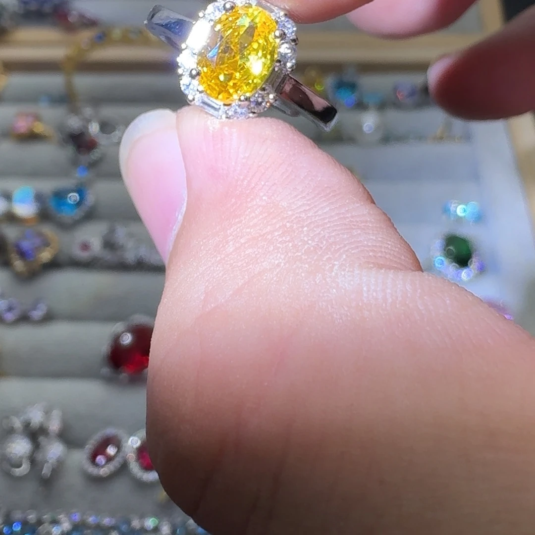 水晶银S925镶嵌戒指