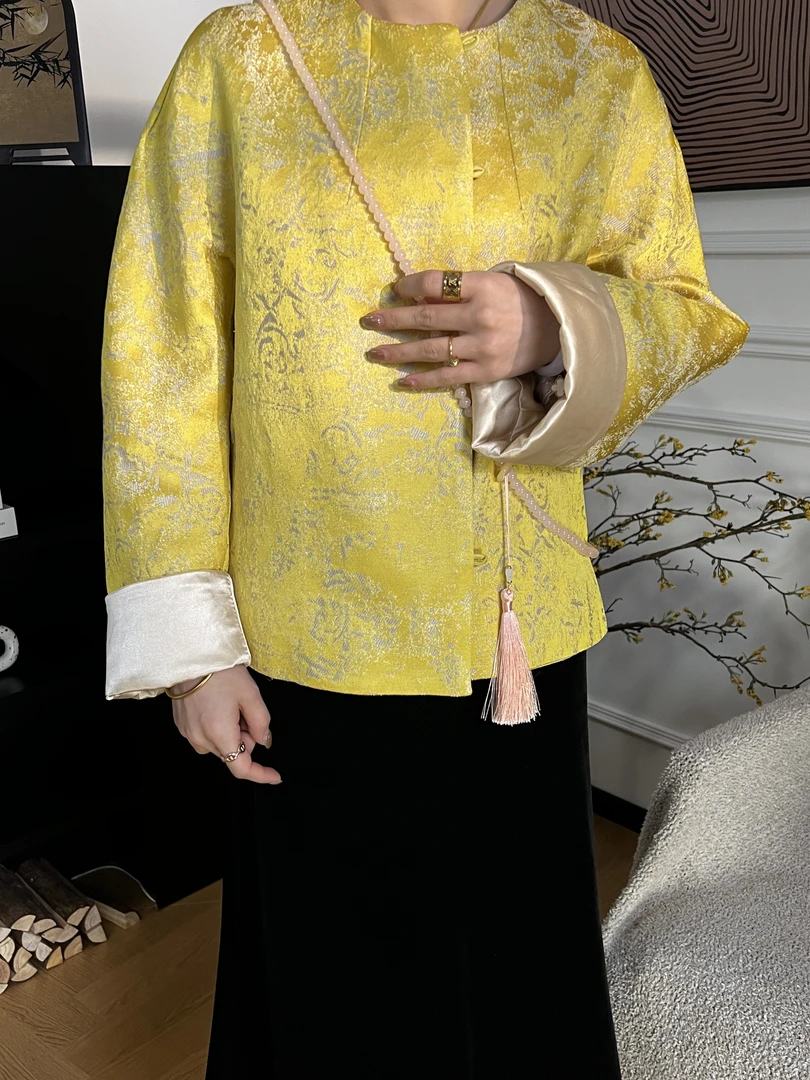 【黄色新中式外套】MAY SHE早春2025新中式限定外套