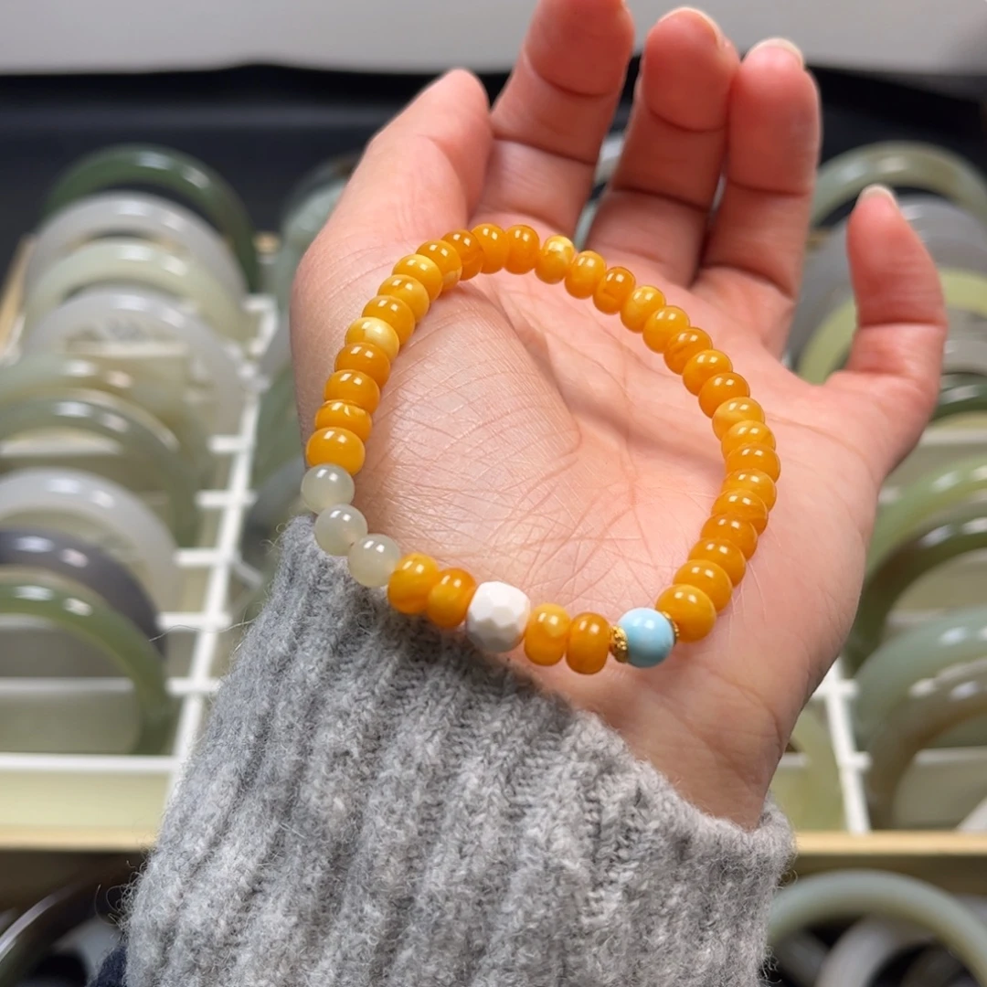 蜜蜡未镶嵌手链手链