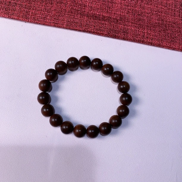 印度迈索尔老山檀香横纹虎皮黑肉1.0/10焦糖香手串高端品质