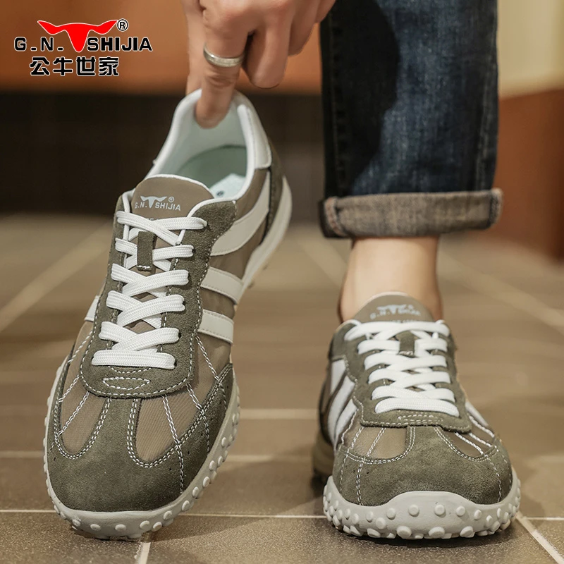 公牛世家德训男鞋春季款时尚休闲鞋潮流阿甘运动跑步轻便百搭板鞋
