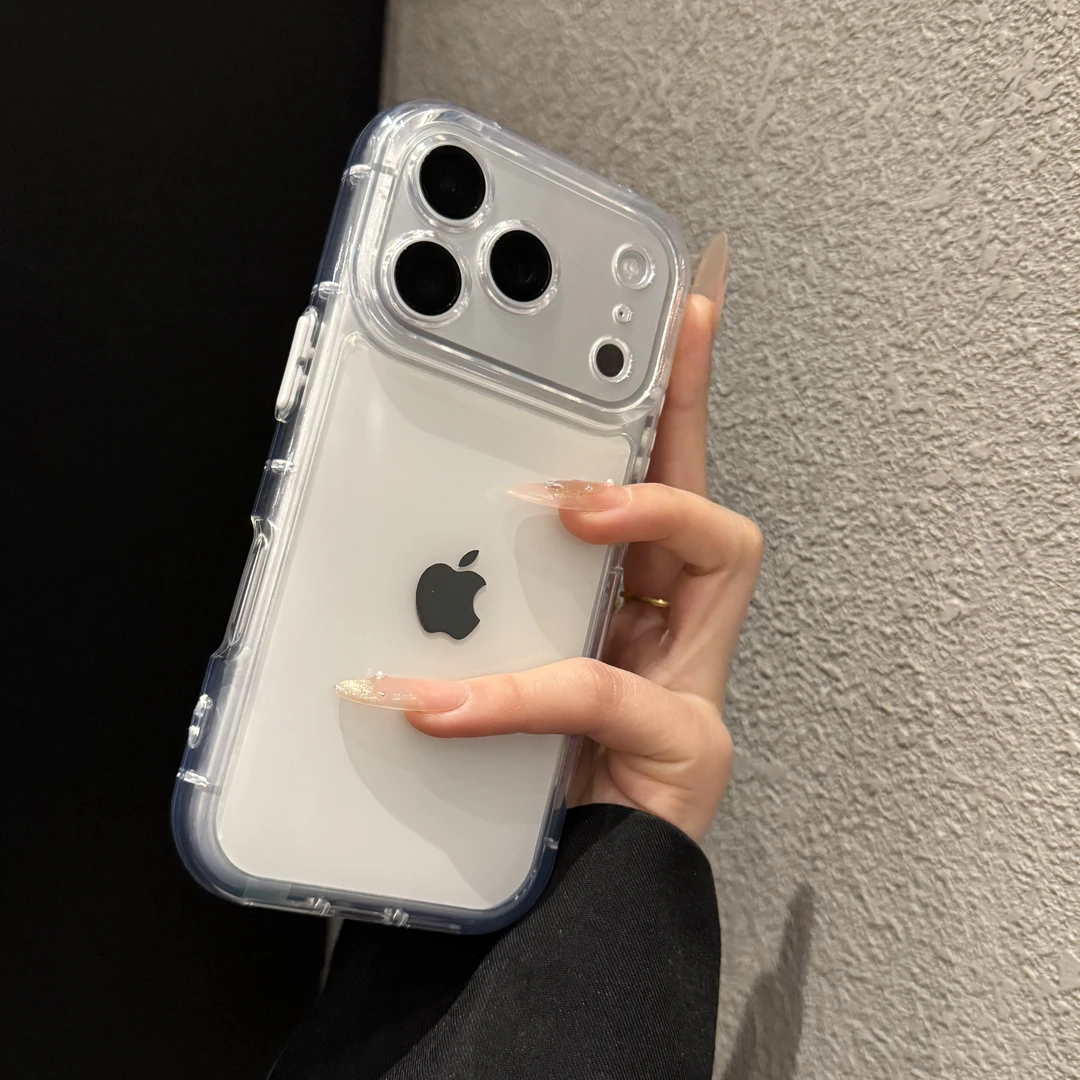 简约果冻气囊适用苹果17promax手机壳时尚iPhone16高级15创意14女