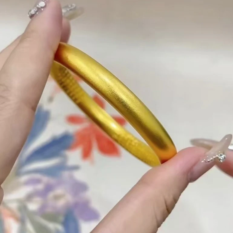 足银手镯 足银手镯莲花心经泥鳅背素圈手镯女不掉色百搭