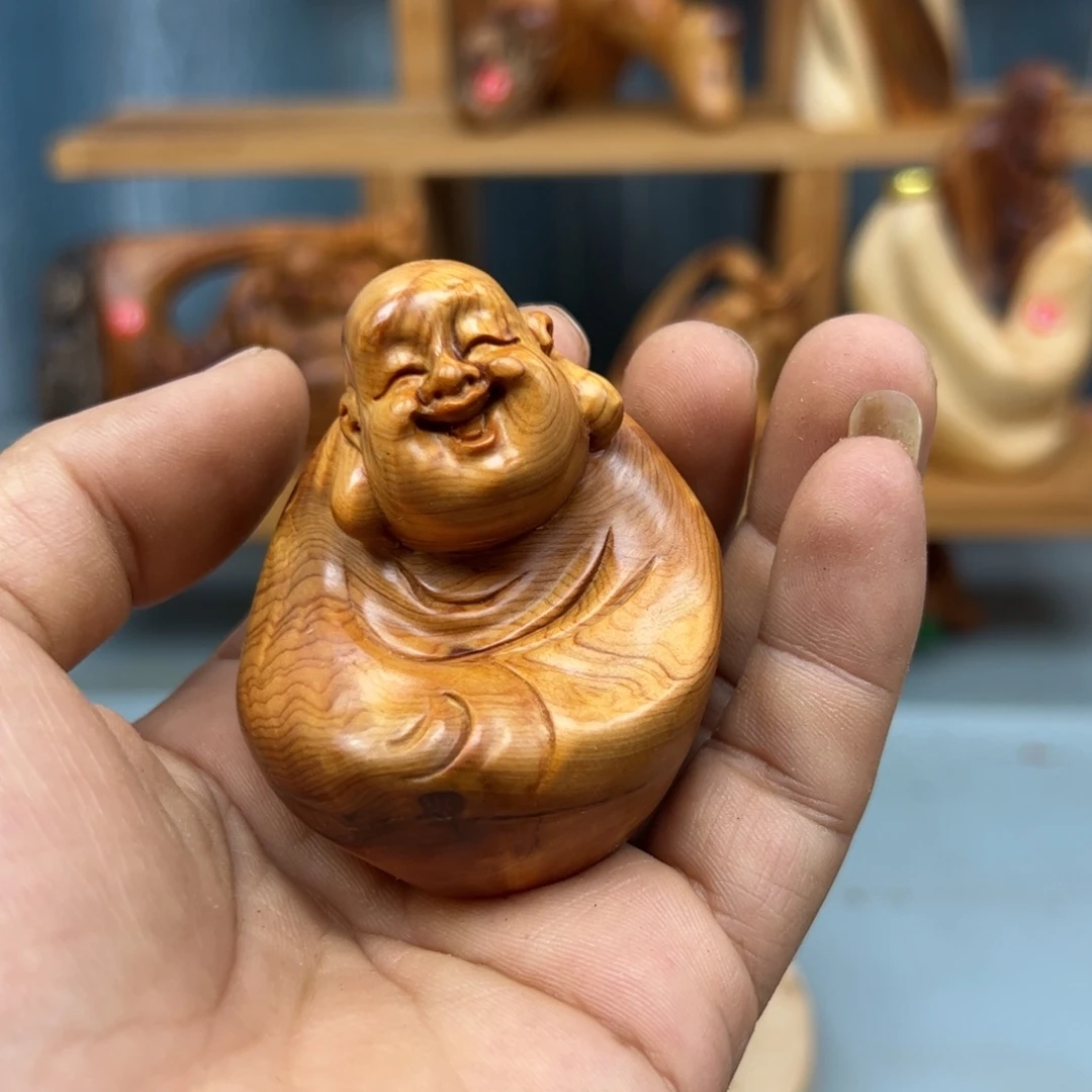 萤***L木崖柏木摆件手把件