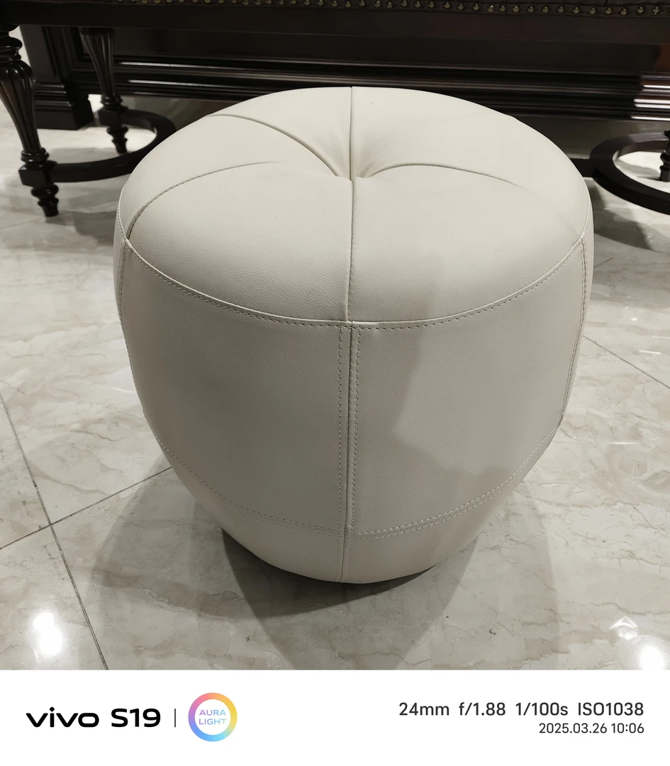 家用轻奢化妆凳简约圆凳接触面皮质小凳子客厅换鞋凳颜色随机矮凳