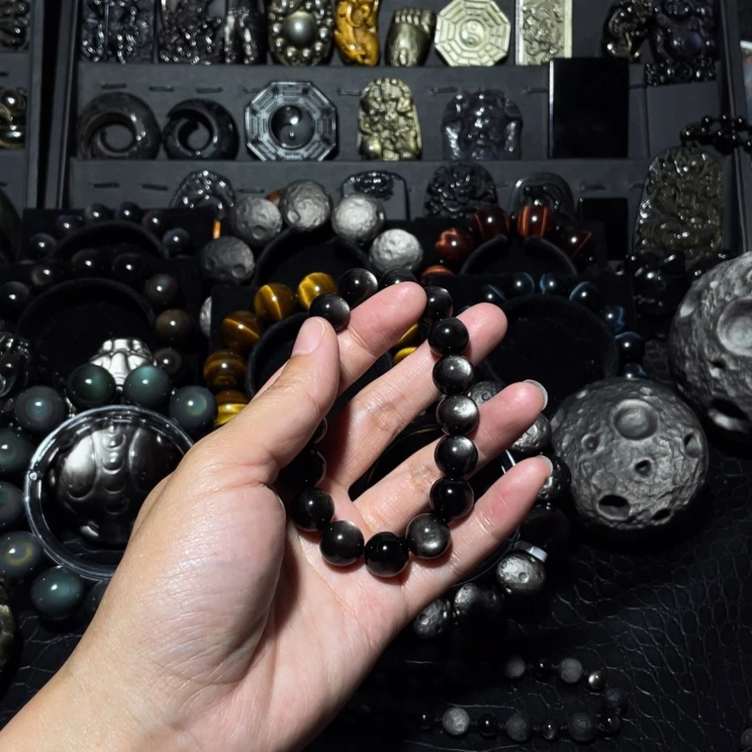 黑曜岩未镶嵌手链你**有