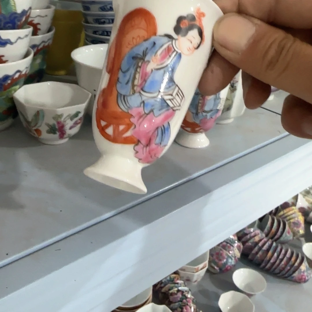 瓷片摆件手绘瓷器清库存
