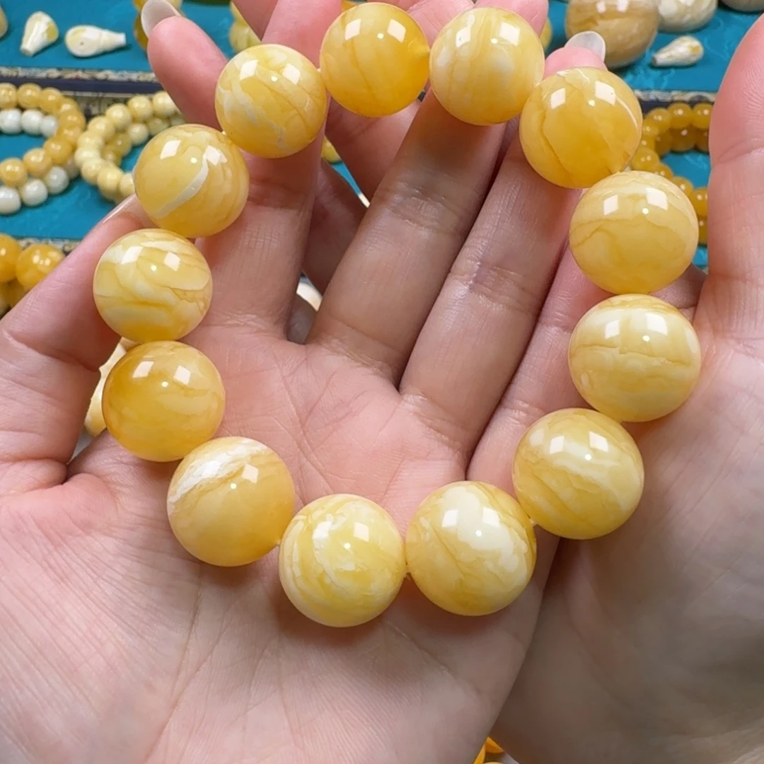 琥珀未镶嵌手链同料