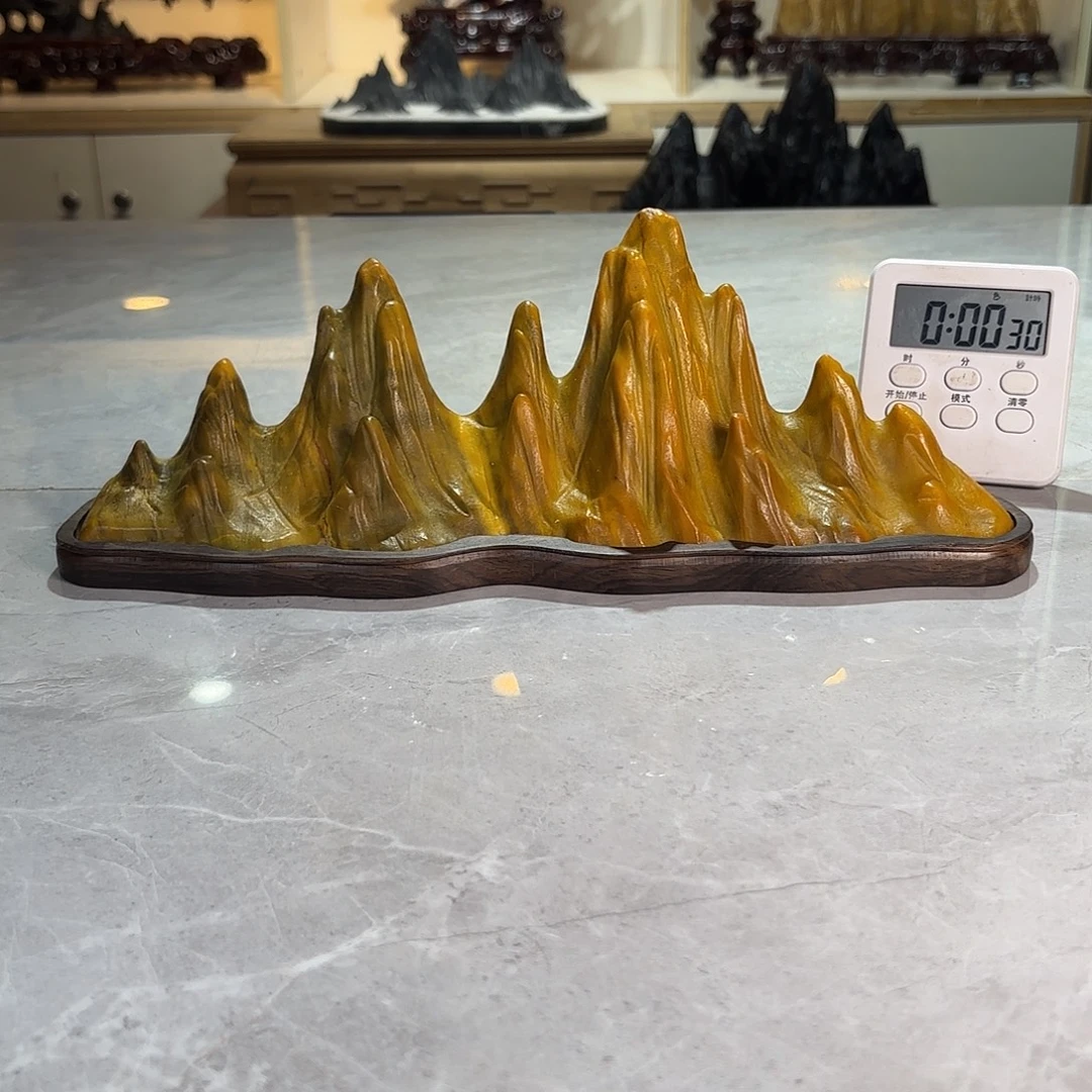 海***面灵璧石手工雕刻奇石摆件