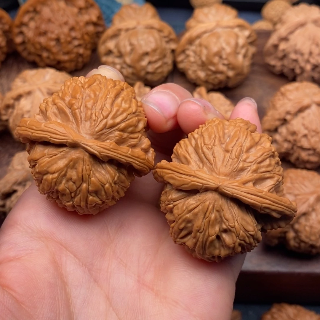 文玩核桃把件41精品球白