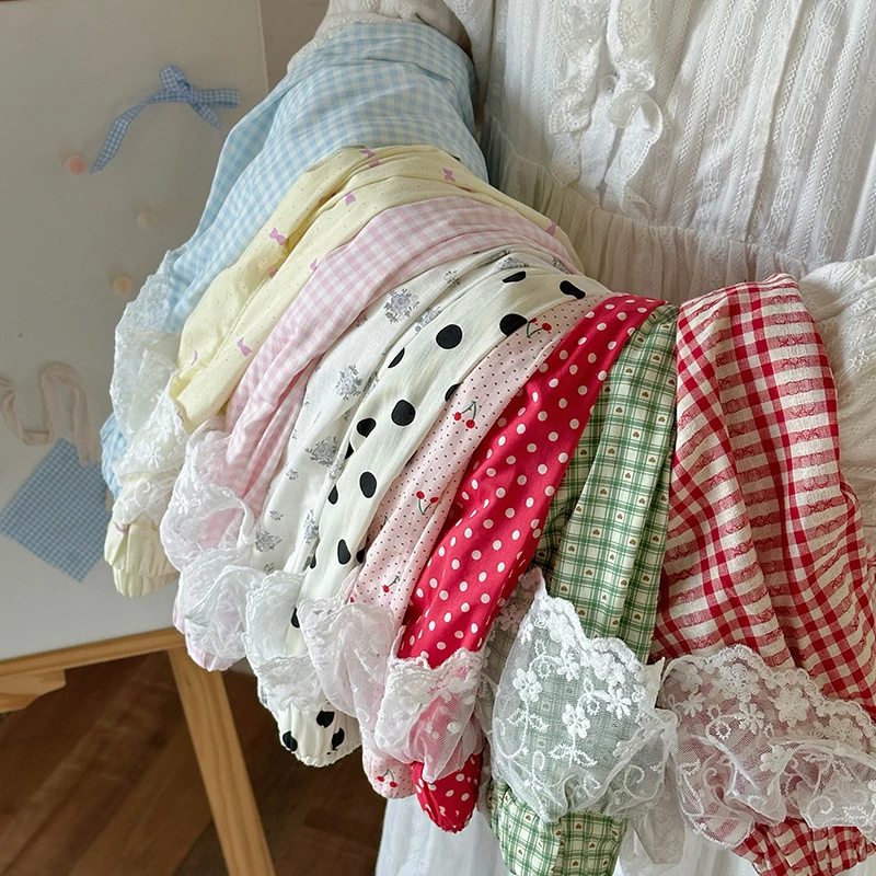 【橘子家】女童春夏季韩版假两件花边休闲裤儿童束脚防蚊裤HS62040