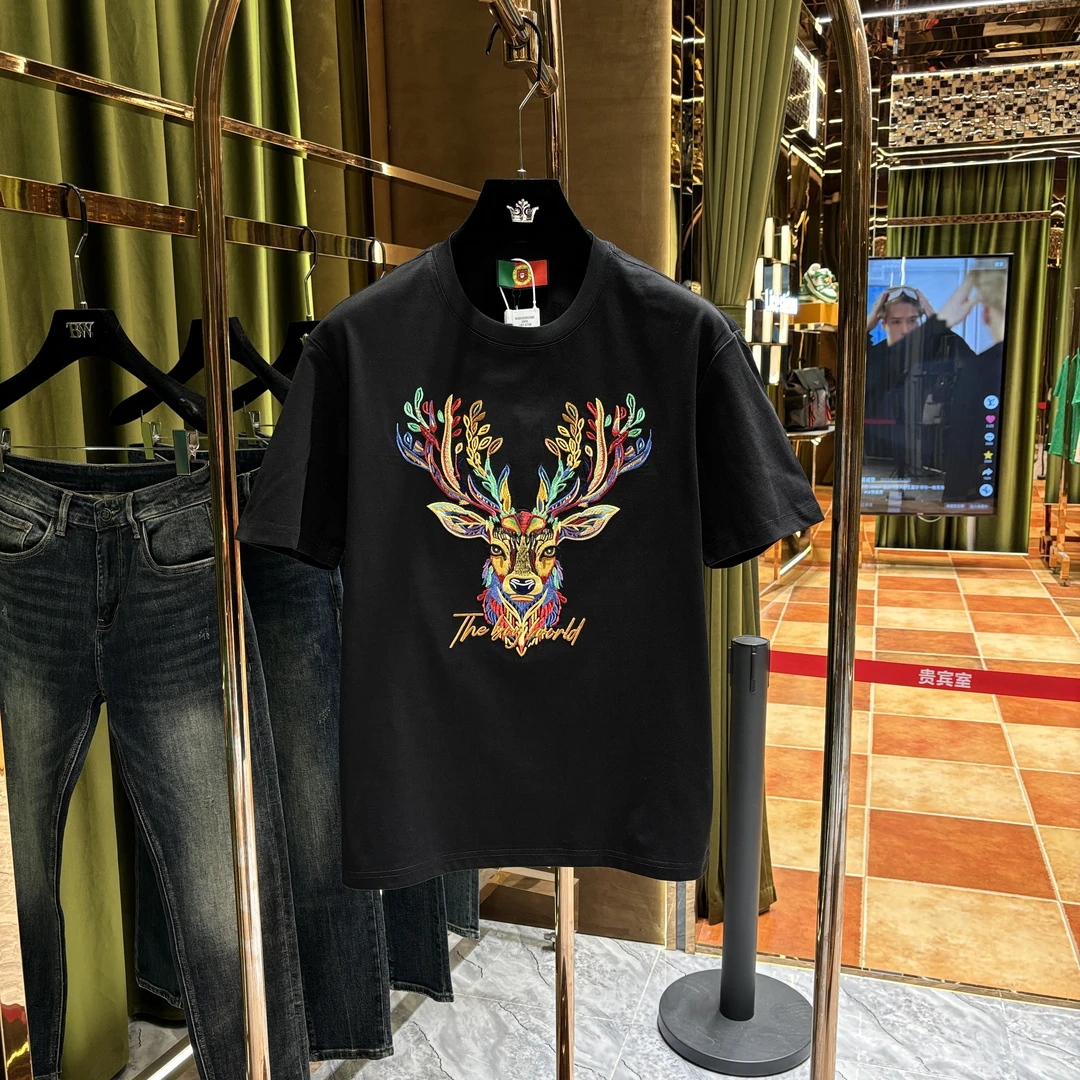 DK【短袖】 2025夏季新品百搭重工刺绣短袖(88696)