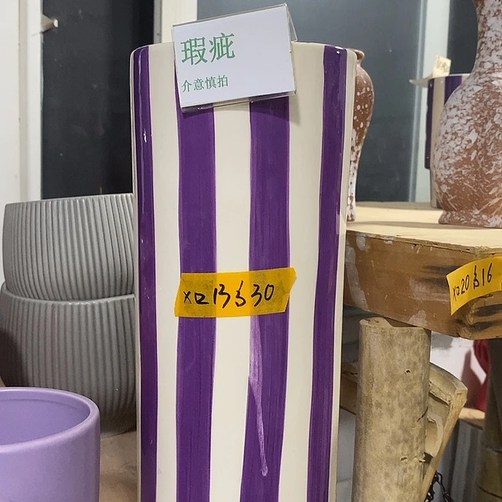 紫砂花盆多肉绿植盆瑕疵有孔