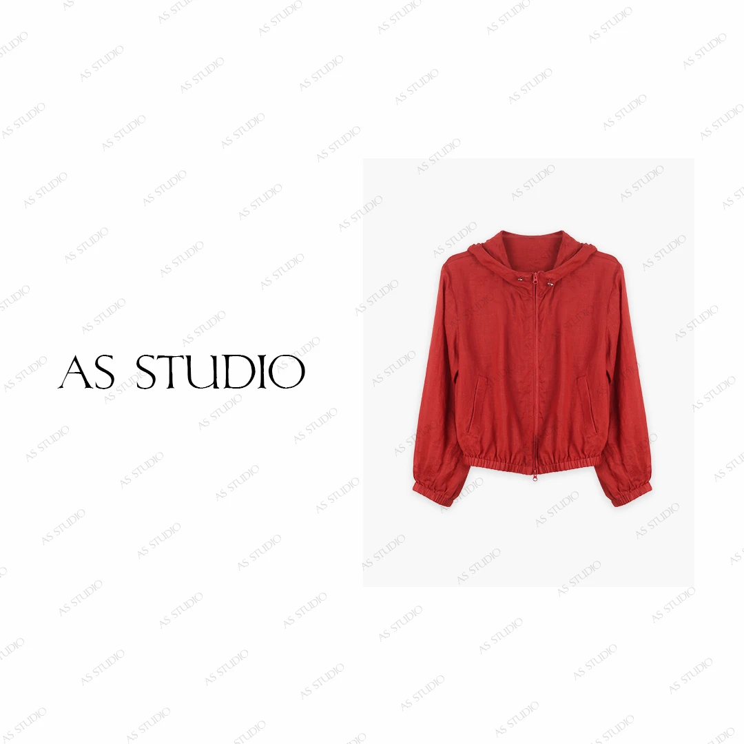 【AS小星星】25新原创星星苎麻连帽夹克防晒衣AS25XTX00299