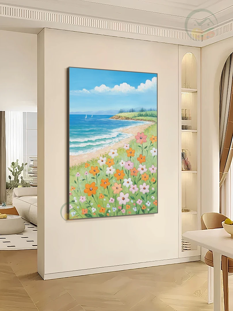 诗和远方◆客厅沙发油画最新款玄关挂画2025最新款高级感