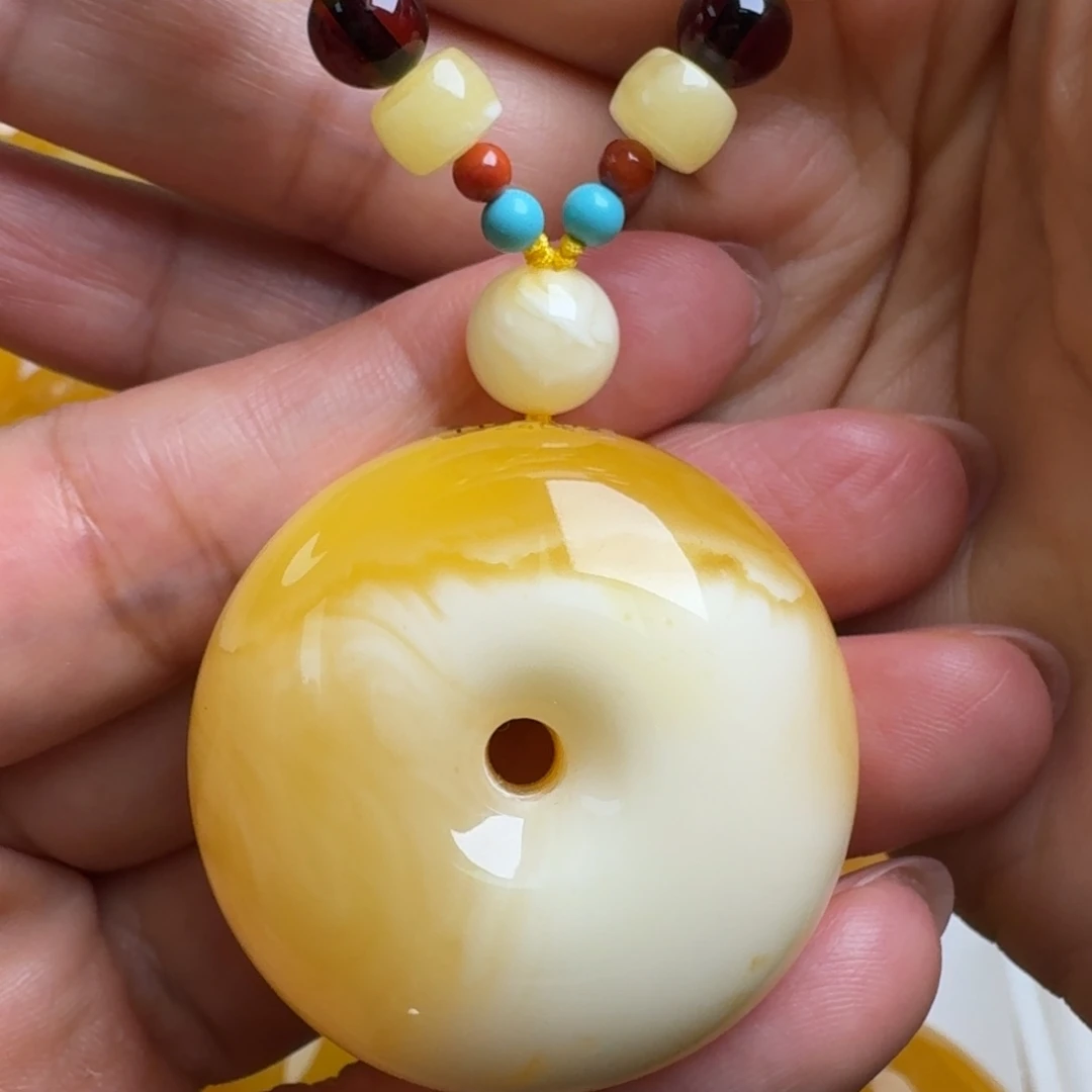 蜜蜡未镶嵌毛衣链a